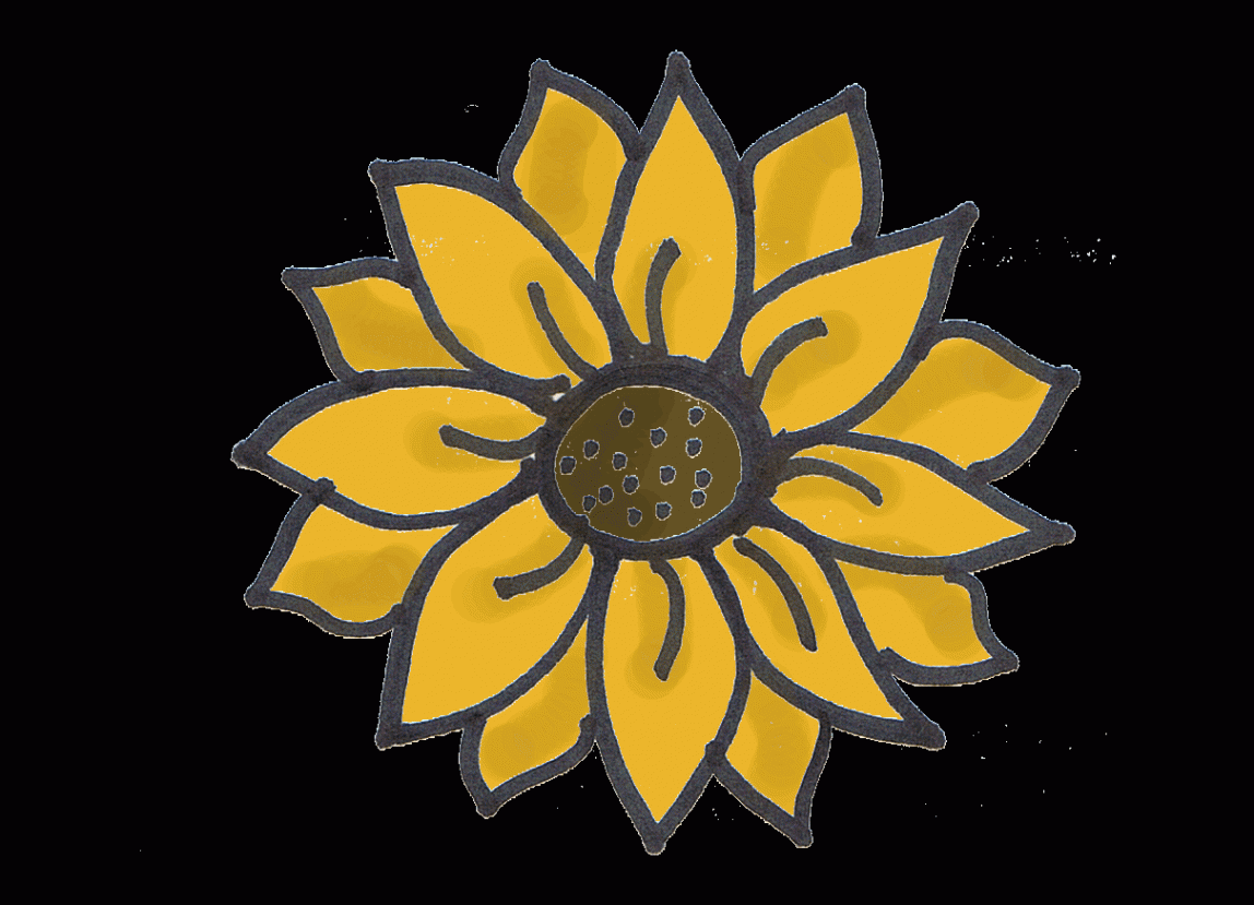 simple sunflower drawing - Google Search  Sunflower drawing