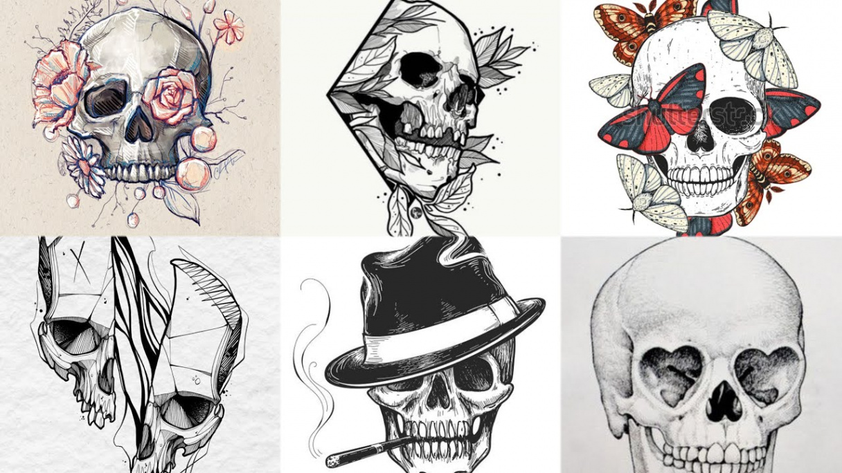 + Skull 💀 drawing ideas