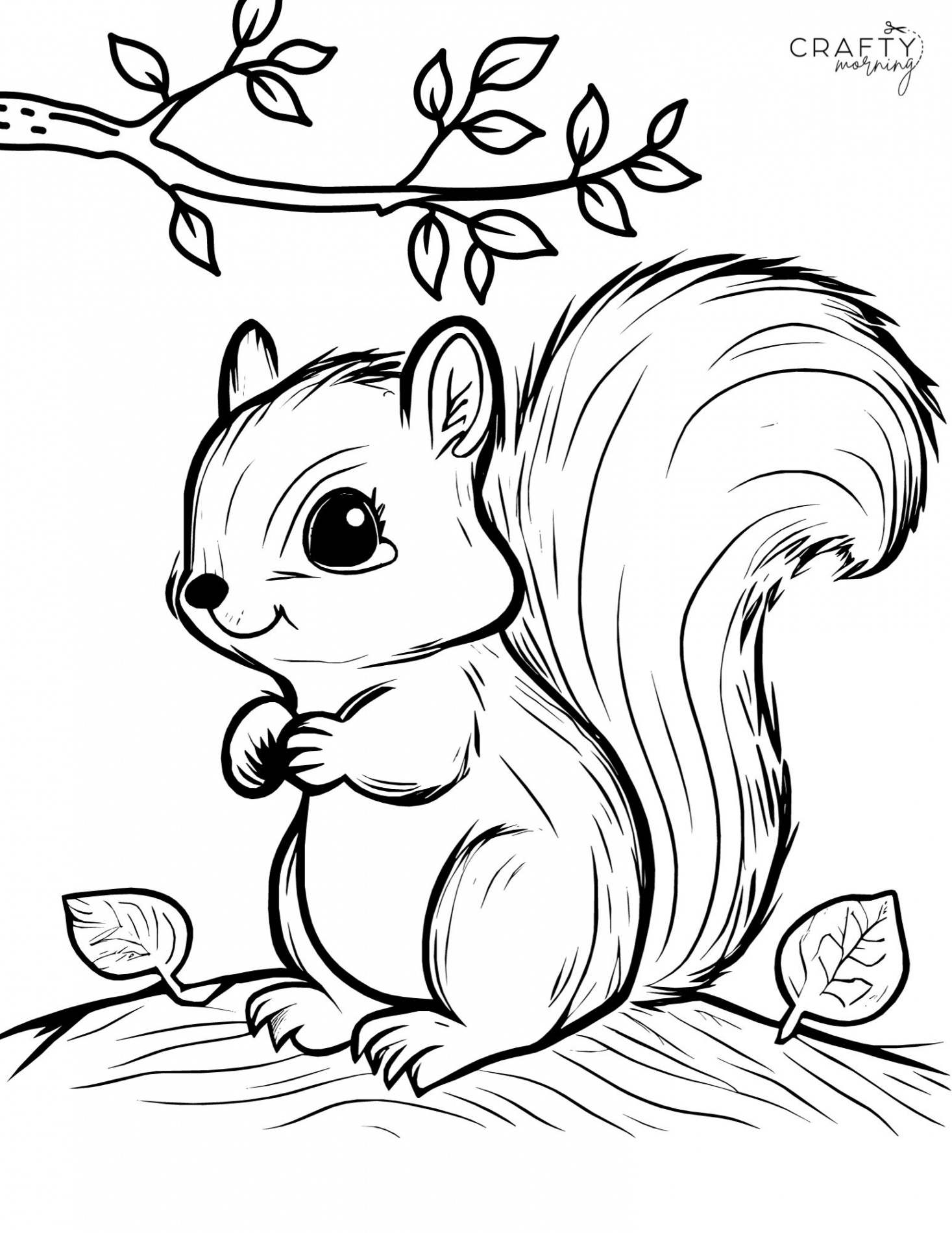 Squirrel Coloring Pages to Print - Crafty Morning