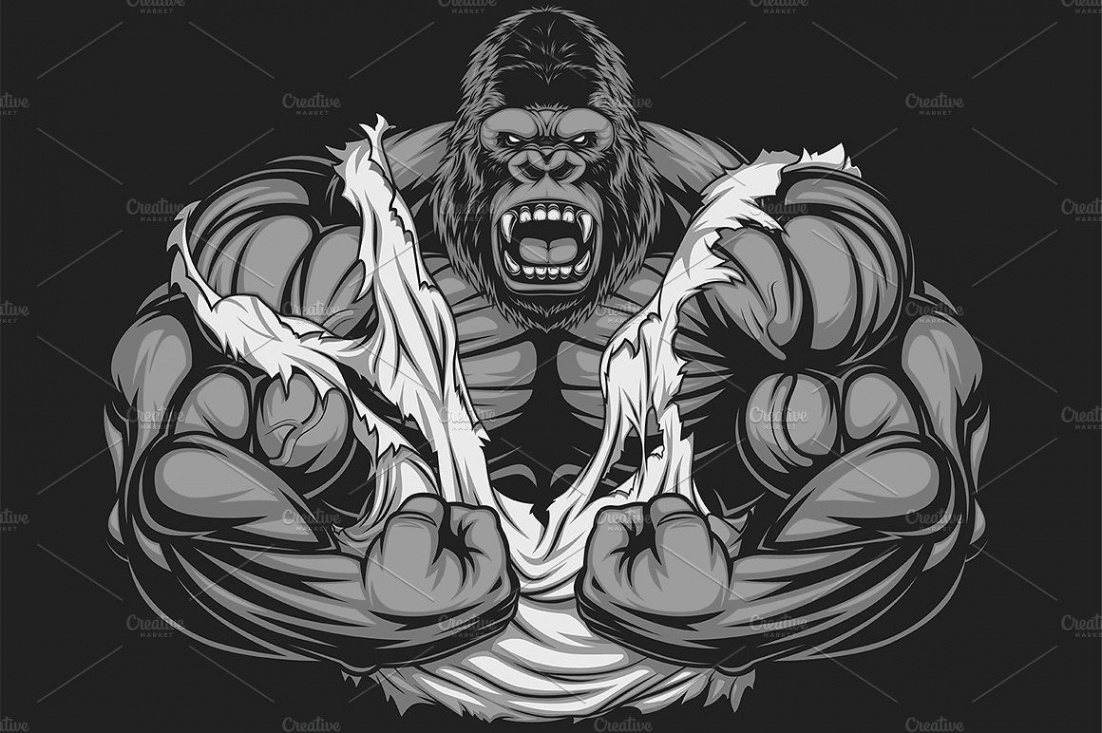 Terrible gorilla athlete  Gorillas art, Gorilla, Gorilla tattoo