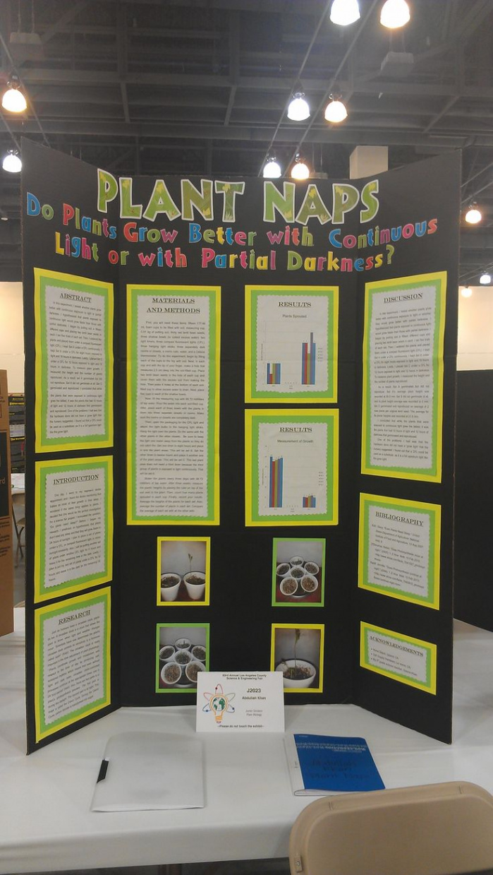 th Grade Science Fair Project by Abdullah Khan:  LA County