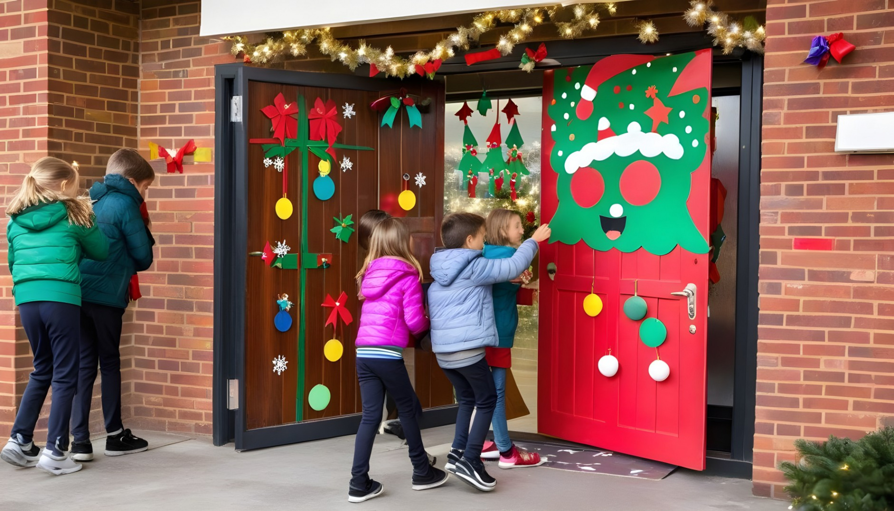 Top  Christmas Door Decorating Ideas for School  - Study Trigger