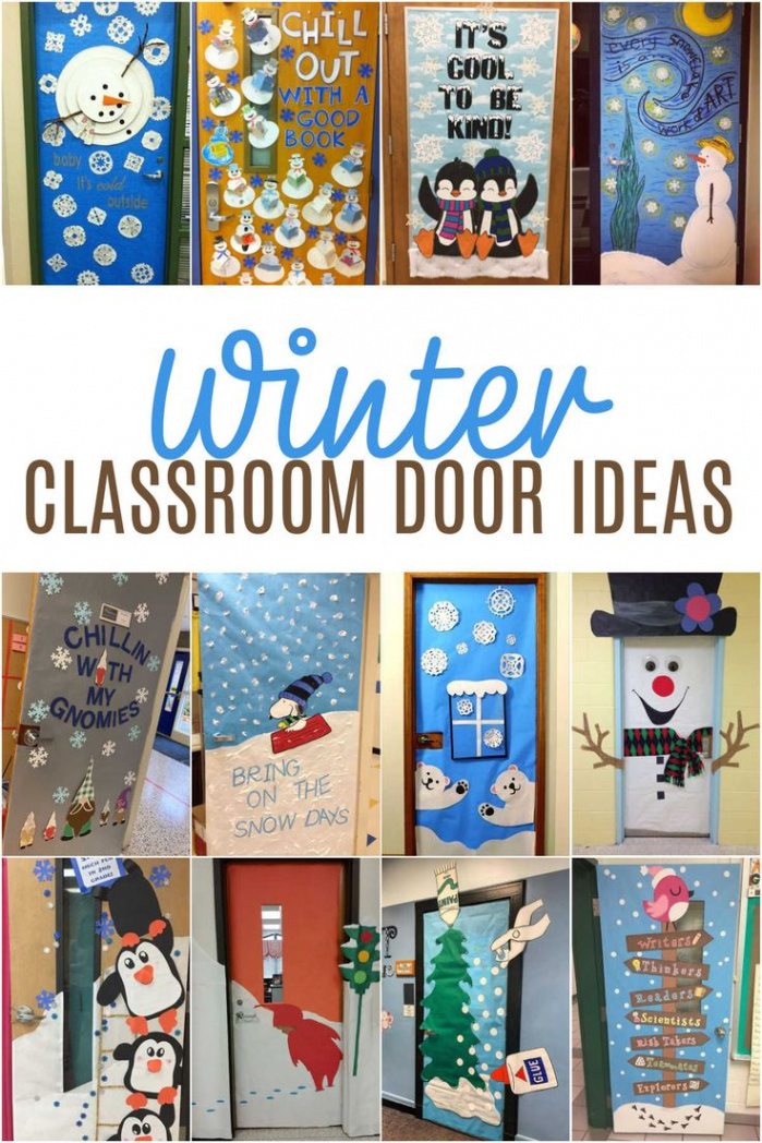 Winter Classroom Door Decorating Ideas in   Door decorations