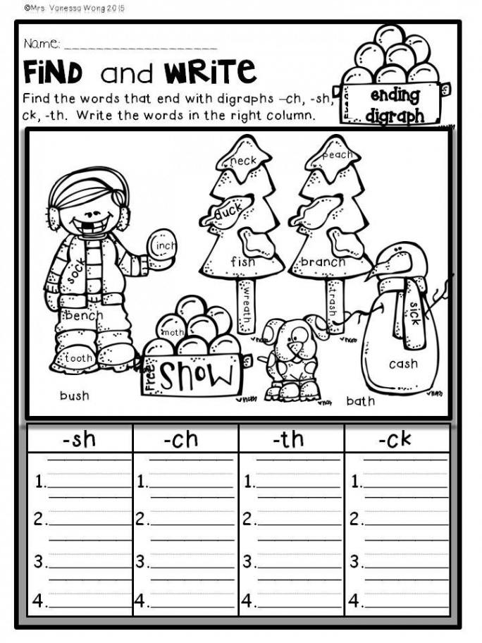 Winter Math and Literacy No Prep Printables First Grade  First