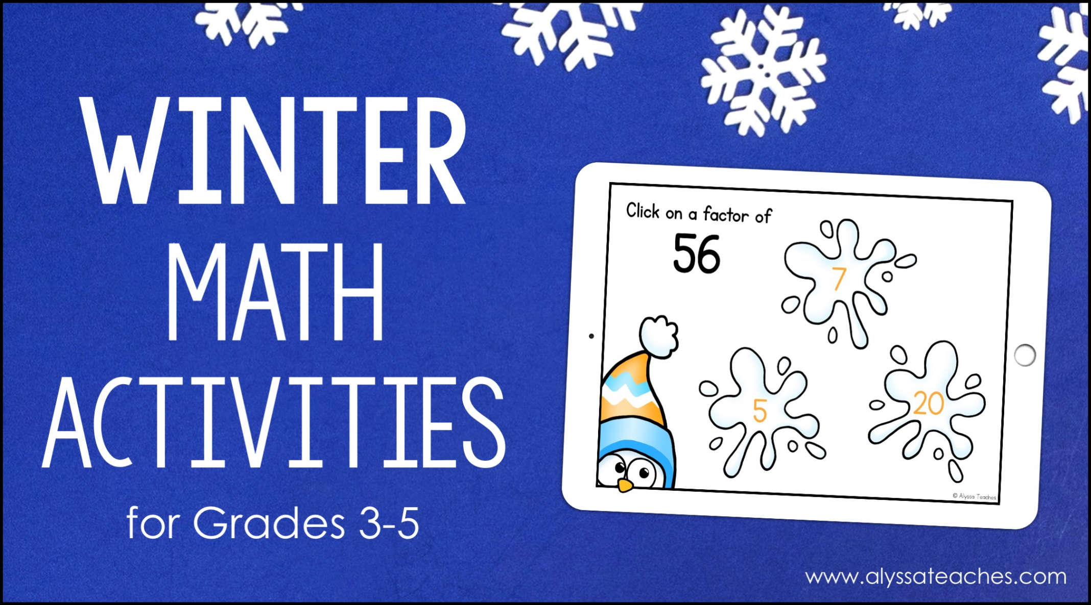 Winter Math Review Activities for Upper Elementary Students