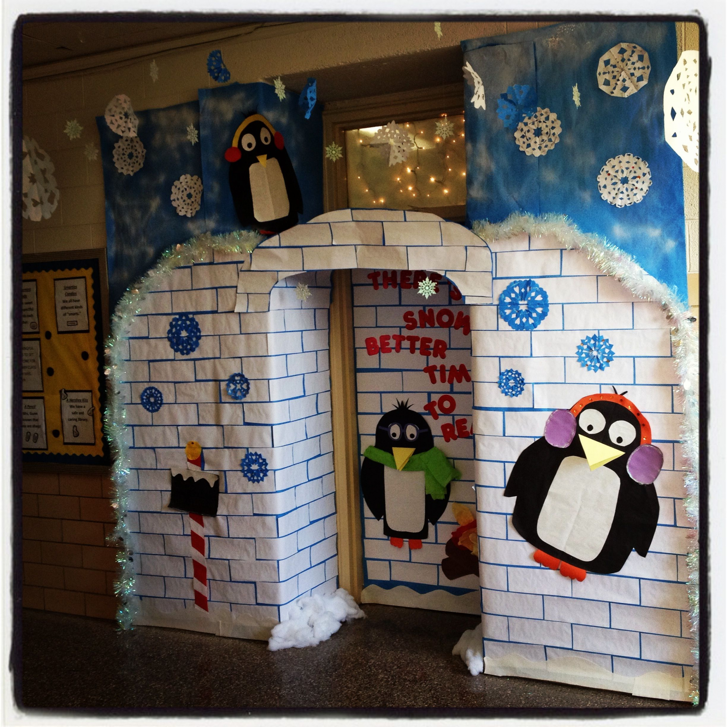 Winter wonderland classroom door