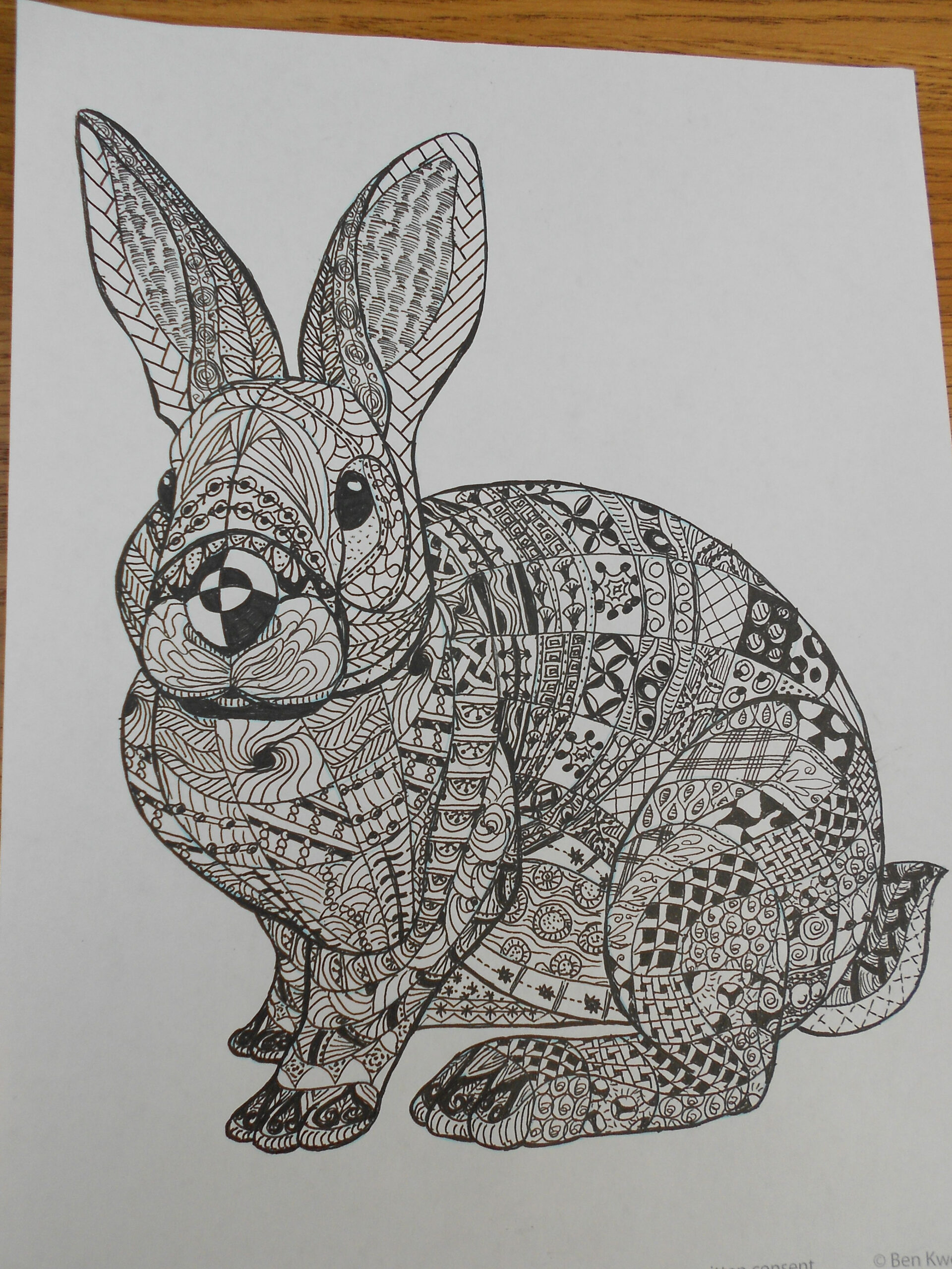 zentangle rabbit