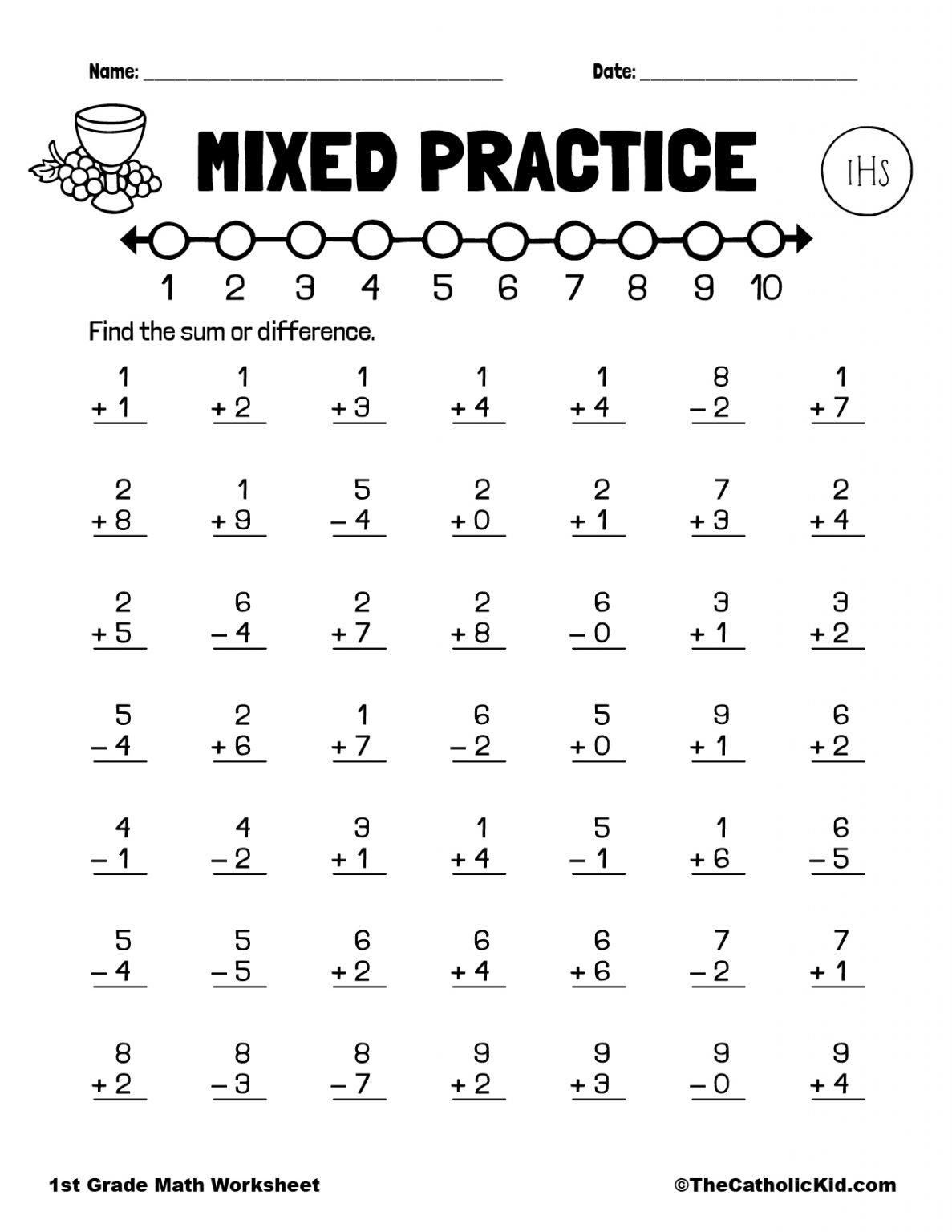 Printable Worksheets for 1st Grade 14