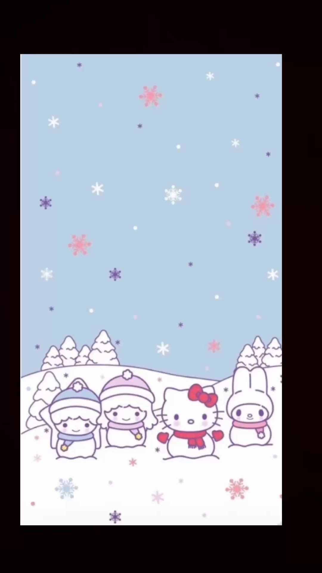 Sanrio Christmas Wallpaper Blue